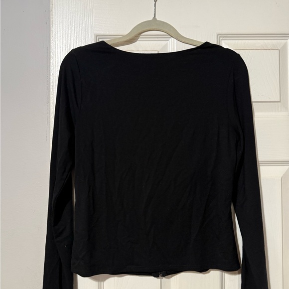 Reformation Classic Black Long Sleeve Top - Picture 2 of 2